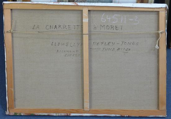 § Llewellyn Petley Jones (1908-1986) La Charrette à Moret, 21 x 30in., unframed